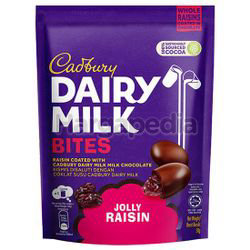 Cadbury Dairy Milk Bites Jolly Raisin 50gm Cadbury Dairy Milk Bites Jolly Raisin 50gm