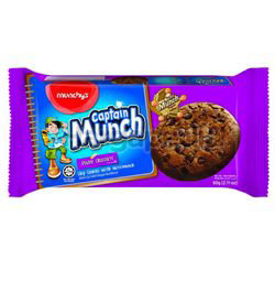 Munchy's Captain Munch Double Chocolate 60gm Munchy's Captain Munch Double Chocolate 60gm
