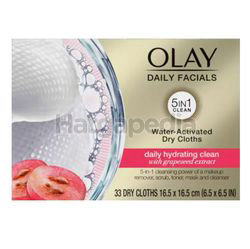 Olay Daily Facials Water Activated Dry Cloths Deeply Hydrating Clean 33s Olay Daily Facials Water Activated Dry Cloths Deeply Hydrating Clean 33s