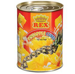 Rex Pineapple Cubes 565gm Rex Pineapple Cubes 565gm