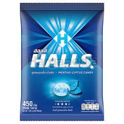 Halls Candy Bag Mentholyptus 450s 1.26kg Halls Candy Bag Mentholyptus 450s 1.26kg
