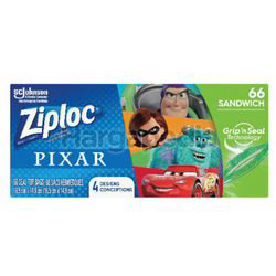 Ziploc Pixar Sandwich Bag 66s Ziploc Pixar Sandwich Bag 66s