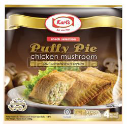 Kart's Puffy Pie Chicken Mushroom 4x80gm Kart's Puffy Pie Chicken Mushroom 4x80gm