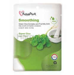 Happy Mask Green Cica AHA Smoothing Face Mask 1s Happy Mask Green Cica AHA Smoothing Face Mask 1s