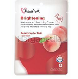Happy Mask Beauty Up for Skin Peach Plus Brightening Face Mask 1s Happy Mask Beauty Up for Skin Peach Plus Brightening Face Mask 1s