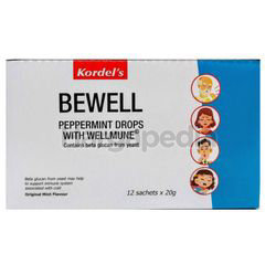 Kordel's BEWELL Peppermint Drops with Wellmune 12x20gm Kordel's BEWELL Peppermint Drops with Wellmune 12x20gm