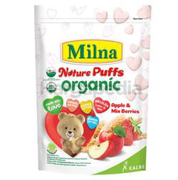 Milna Nature Puffs Organic Apple & Mix Berries 15gm Milna Nature Puffs Organic Apple & Mix Berries 15gm