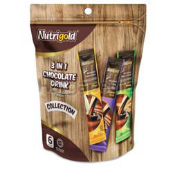 Nutrigold 3 in 1 Chocolate Drink Collection 6x30gm Nutrigold 3 in 1 Chocolate Drink Collection 6x30gm