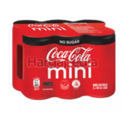 Coca-Cola Tanpa Kalori Mini Can 6x180ml Coca-Cola Tanpa Kalori Mini Can 6x180ml