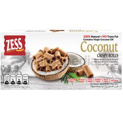 Zess Coconut Crispy Roll 75gm Zess Coconut Crispy Roll 75gm