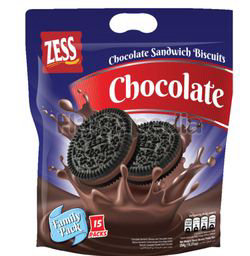 Zess Chocolate Sandwich Biscuits Chocolate Family Pack 294gm Zess Chocolate Sandwich Biscuits Chocolate Family Pack 294gm