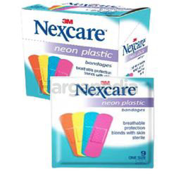 3M Nexcare Neon Plastic Bandages 10s 3M Nexcare Neon Plastic Bandages 10s