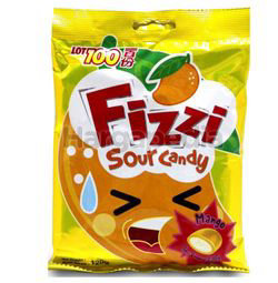 Lot 100 Fizzi Sour Mango Candy 120gm Lot 100 Fizzi Sour Mango Candy 120gm