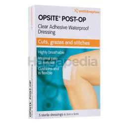 Smith & Nephew Opsite Post-Op Waterproof 6.5cmx5cm 5s Smith & Nephew Opsite Post-Op Waterproof 6.5cmx5cm 5s
