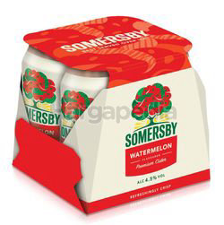 Somersby Watermelon Cider Can 4x320ml Somersby Watermelon Cider Can 4x320ml