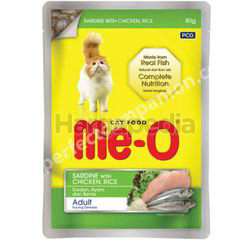 Me-O Cat Pouch Sardine With Chicken & Rice 80gm Me-O Cat Pouch Sardine With Chicken & Rice 80gm