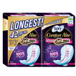 Sofy Body Fit Comfort Night Slim Wing 42.5cm 2x8s Sofy Body Fit Comfort Night Slim Wing 42.5cm 2x8s