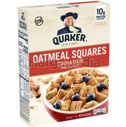 Quaker Oatmeal Squares Breakfast Cereal Cinnamon 411gm Quaker Oatmeal Squares Breakfast Cereal Cinnamon 411gm