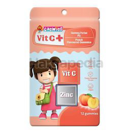 Chewies Vit C + Zinc Gummy Peach 12s Chewies Vit C + Zinc Gummy Peach 12s