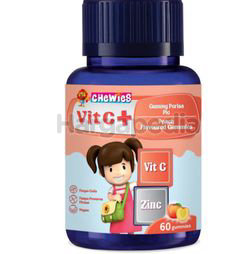 Chewies Vit C + Zinc Gummy Peach 60s Chewies Vit C + Zinc Gummy Peach 60s