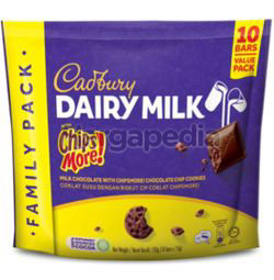 Cadbury Dairy Milk Chipsmore Mini Bars (10x15gm) 150gm Cadbury Dairy Milk Chipsmore Mini Bars (10x15gm) 150gm