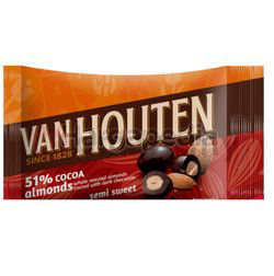 Van Houten Chocolate Semi Sweet Almonds 80gm Van Houten Chocolate Semi Sweet Almonds 80gm