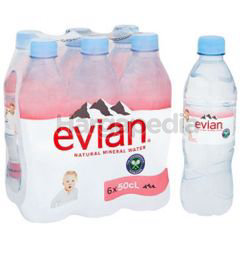 Evian Mineral Water 6x500ml Evian Mineral Water 6x500ml