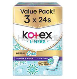 Kotex Herbal Cool Longer & Wider 17.5cm 3x24s Kotex Herbal Cool Longer & Wider 17.5cm 3x24s