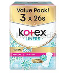 Kotex Herbal Cool Longer & Wider 15cm 3x26s Kotex Herbal Cool Longer & Wider 15cm 3x26s