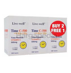 Live-Well Time C-500mg 2x150s + 150s Live-Well Time C-500mg 2x150s + 150s