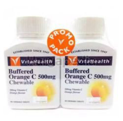 VitaHealth Buffered Orange C Chewable 500mg 2x90s VitaHealth Buffered Orange C Chewable 500mg 2x90s
