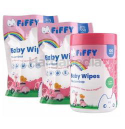 Fiffy Baby Wipes 100s + Refill 2x100s Fiffy Baby Wipes 100s + Refill 2x100s
