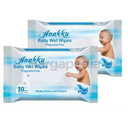 Anakku Baby Wet Wipe Moisturising 2x30s Anakku Baby Wet Wipe Moisturising 2x30s
