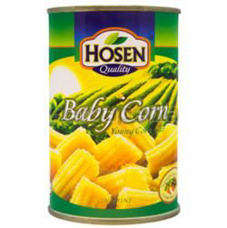Hosen Cut Baby Corn Young Corn Spear in Brine 400gm Hosen Cut Baby Corn Young Corn Spear in Brine 400gm