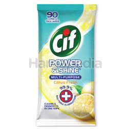 CIF Power Shine Multi Purpose Citrus Fresh Wipes 90s CIF Power Shine Multi Purpose Citrus Fresh Wipes 90s