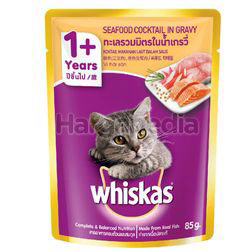 Whiskas 1+ Pouch Cat Food Seafood Cocktails 80gm Whiskas 1+ Pouch Cat Food Seafood Cocktails 80gm