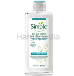 Simple Daily Skin Detox Oil Be Gone Micellar Cleansing Water 400ml Simple Daily Skin Detox Oil Be Gone Micellar Cleansing Water 400ml