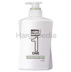 Biore Men One Refresh Herbal Hair/ Scalp/ Face/ Body Wash 480ml Biore Men One Refresh Herbal Hair/ Scalp/ Face/ Body Wash 480ml