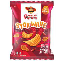 Mister Potato Syok Wave Ayam Goreng Berapi 140gm Mister Potato Syok Wave Ayam Goreng Berapi 140gm