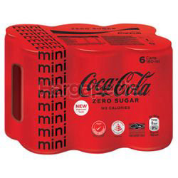 Coca-Cola Zero Sugar Mini Can 6x180ml Coca-Cola Zero Sugar Mini Can 6x180ml