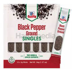 McCormick Black Pepper Ground Singles 3x12 36gm McCormick Black Pepper Ground Singles 3x12 36gm