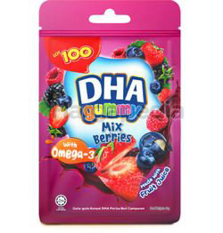 Lot 100 DHA gummy Mixed Berries 40gm Lot 100 DHA gummy Mixed Berries 40gm