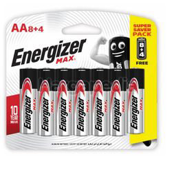 Energizer Max Alkaline Battery 8AA FOC 4s Energizer Max Alkaline Battery 8AA FOC 4s