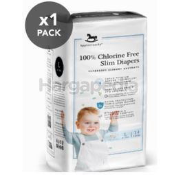 Applecrumby Chlorine Free Slim Dry EasyDay Tape Diapers L14 Applecrumby Chlorine Free Slim Dry EasyDay Tape Diapers L14