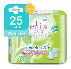 Elis Smooth & Dry Sanitary Pad 25cm 13s Elis Smooth & Dry Sanitary Pad 25cm 13s