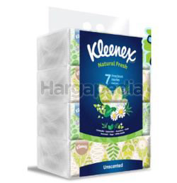 Kleenex 2ply Facial Tissue Soft Pack Natural Fresh 4x160s Kleenex 2ply Facial Tissue Soft Pack Natural Fresh 4x160s