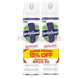 Family Guard Disinfectant Spray Fragrance Free 2x280ml Family Guard Disinfectant Spray Fragrance Free 2x280ml