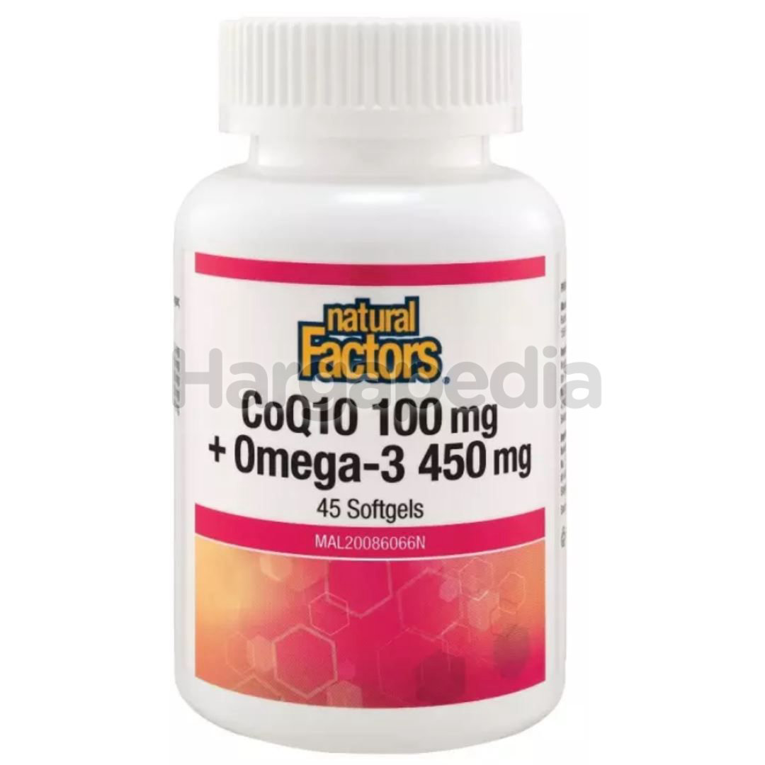 NATURAL FACTORS CoQ10 100mg + Omega-3 450mg 45s