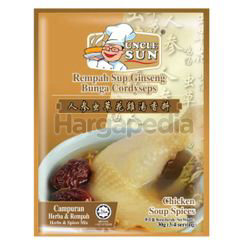 Uncle Sun Ginseng Cordyseps Flower with Chicken Spices Soup Mix 30gm Uncle Sun Ginseng Cordyseps Flower with Chicken Spices Soup Mix 30gm